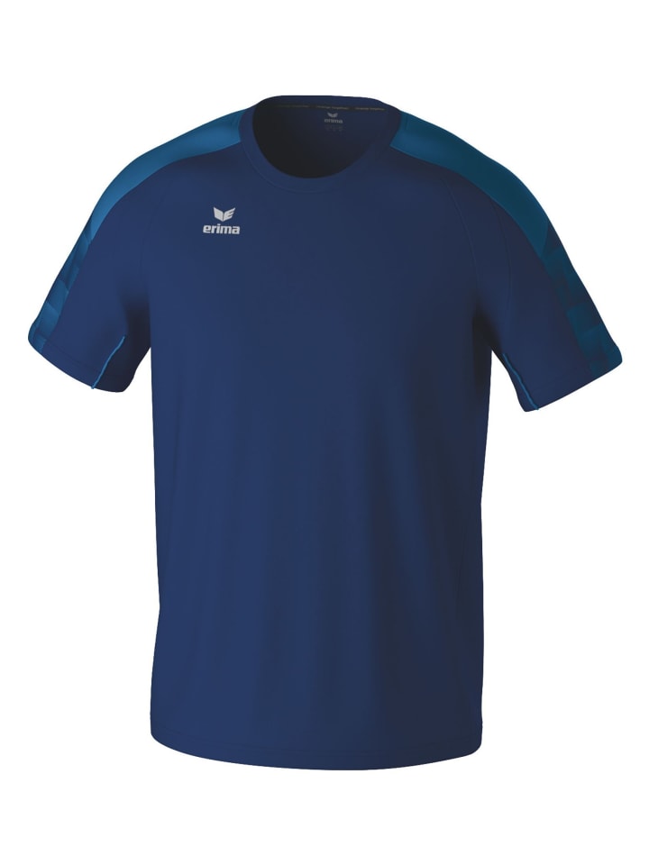 Herren T-Shirt in new navy/mykonos blue