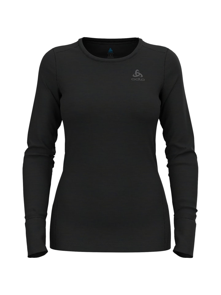BL TOP crew neck l/s MERINO 20 in Schwarz013