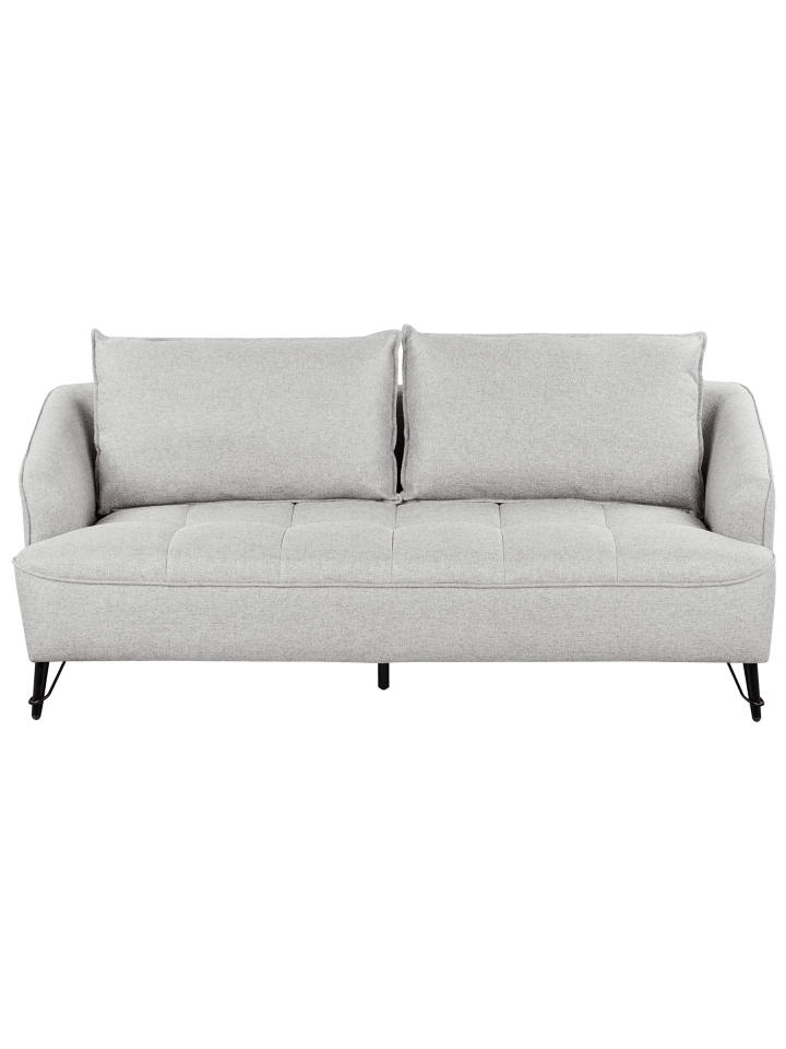 3-Sitzer Sofa HOBRO in Grau/Schwarz - (W) 196 x (H) 87 x (L) 85 cm