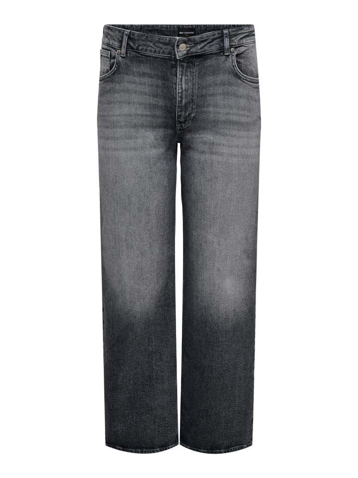 Jeans mit weitem Bein in Dark Grey Denim