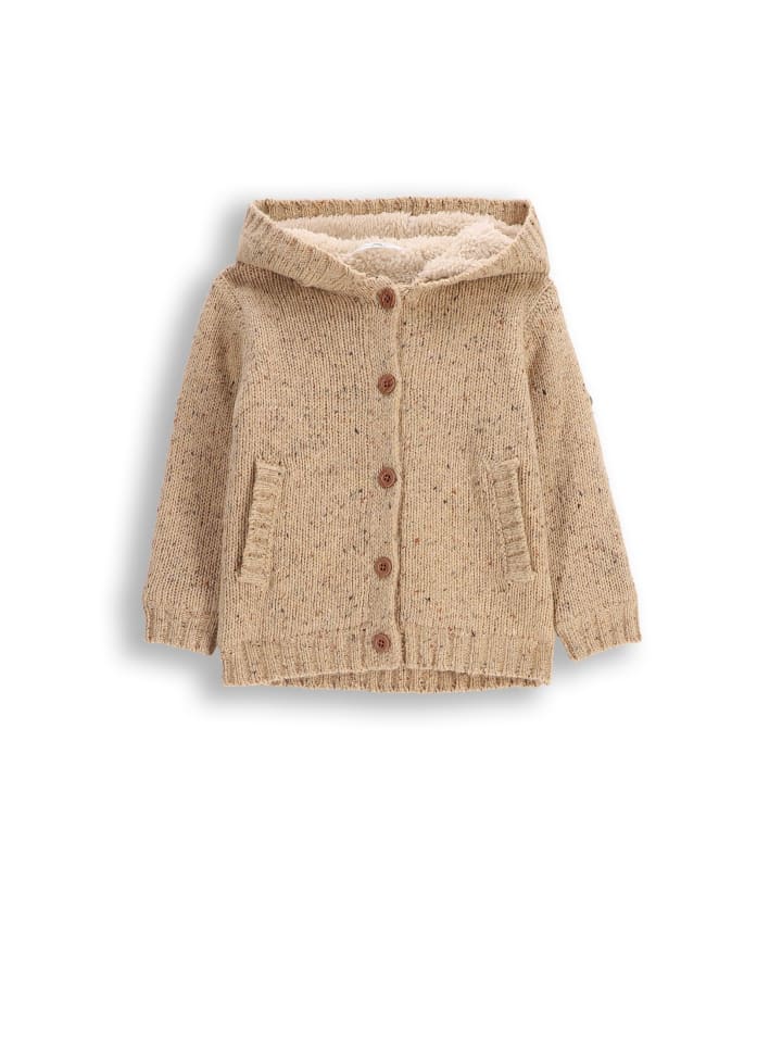 Kapuzenstrickjacke in bunt
