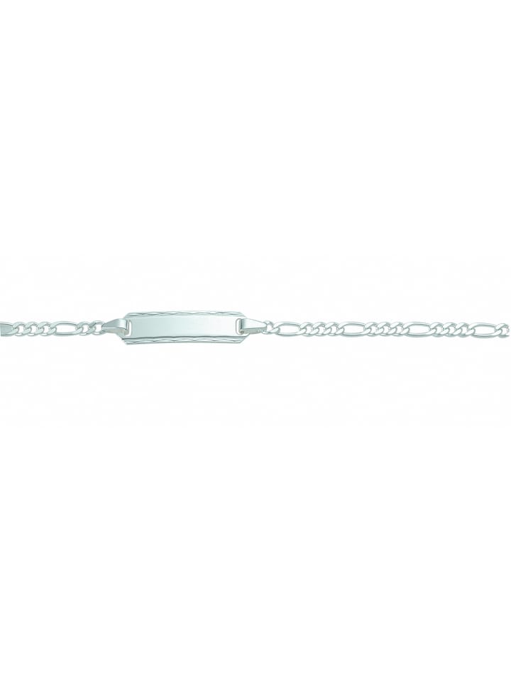 Damen 925 Silber Figaro Armband 16 cm Ø 2,3 mm in silber