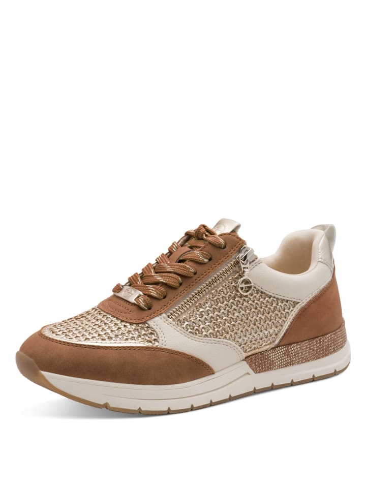 Sportliche Schnürschuhe in Braun