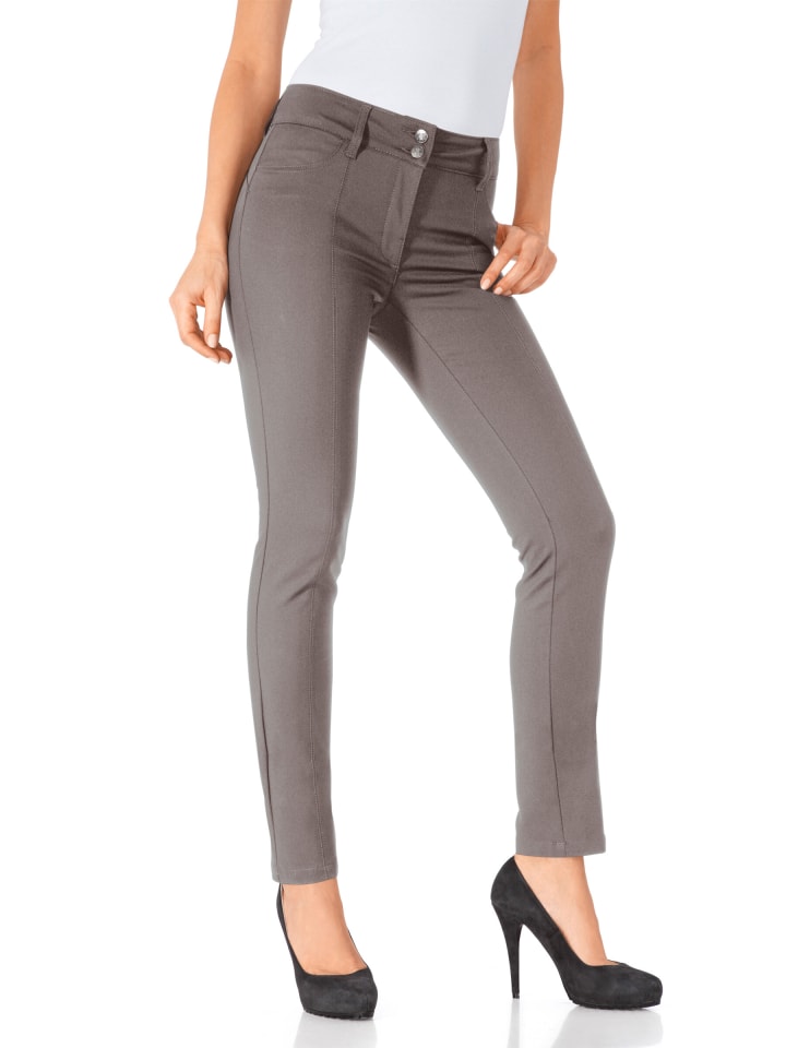 Bauchweg-Hose in taupe