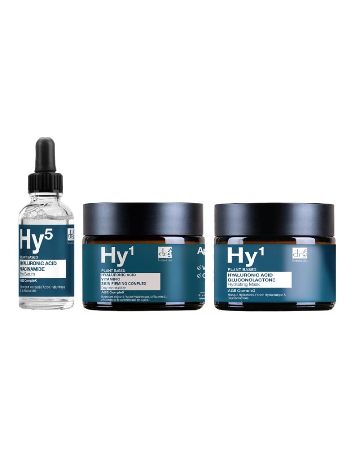 Apothecary Set mit Hyaluronsäure: Tagescreme, Augenserum & Maske
