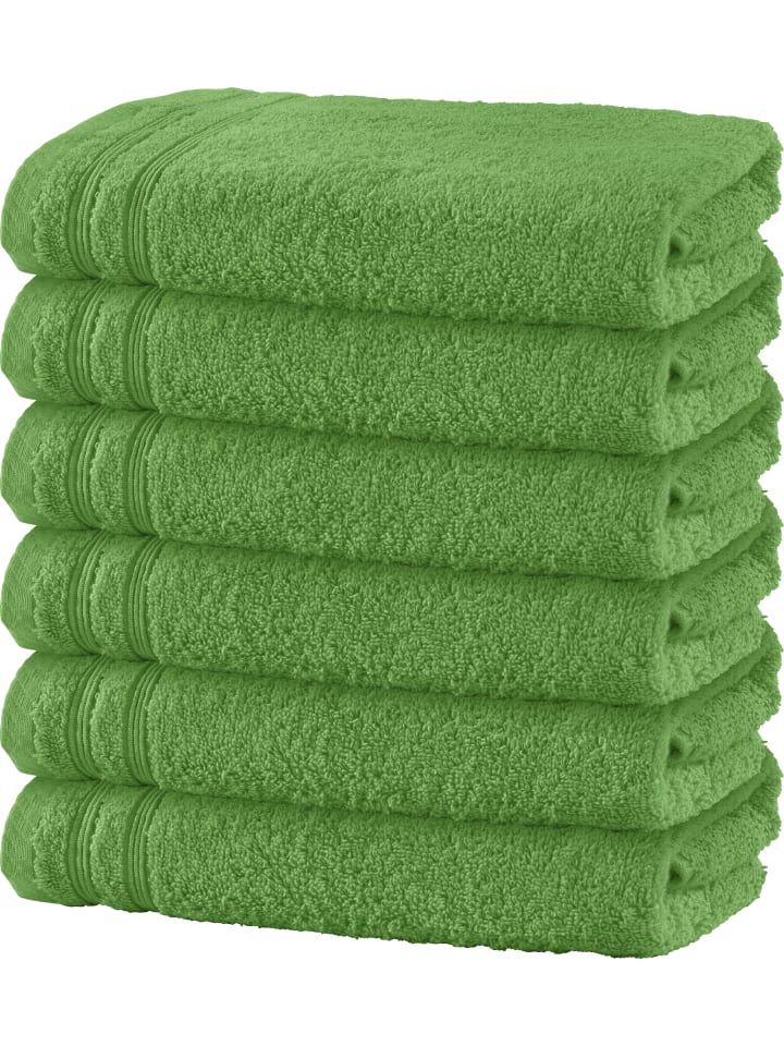 Badetuch 6er-Pack Heidelberg in apfelgrün
