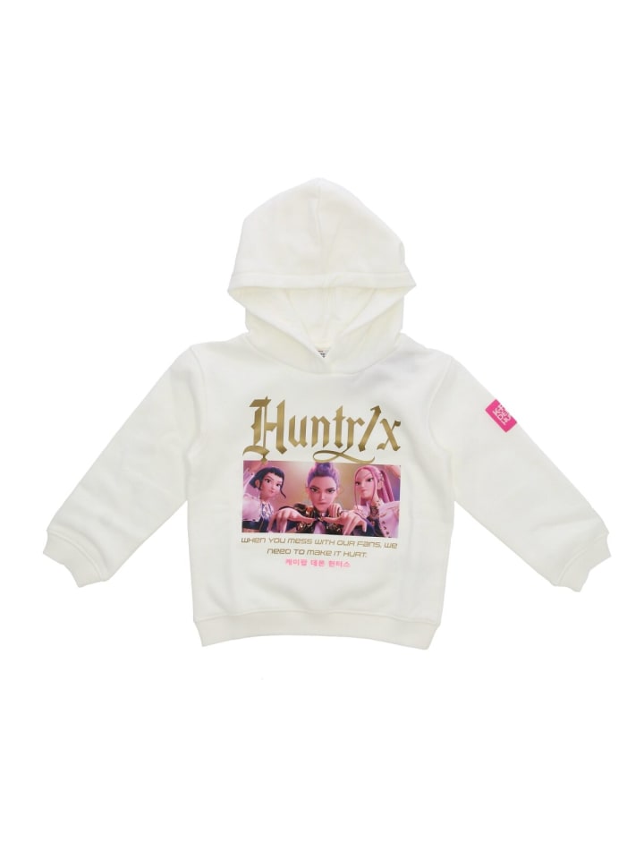 KPop Demon Hunters Kinder Hoodie Kapuzenpullover Weiß aus Baumwolle in Weiß
