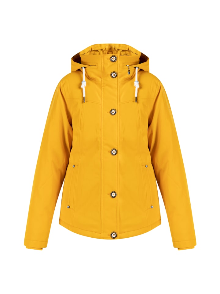 Damen Wattierte Winterjacke in Senf
