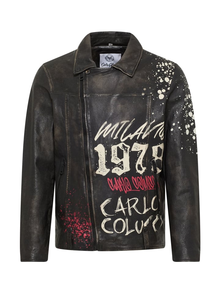 Lederjacke Faccio in Schwarz