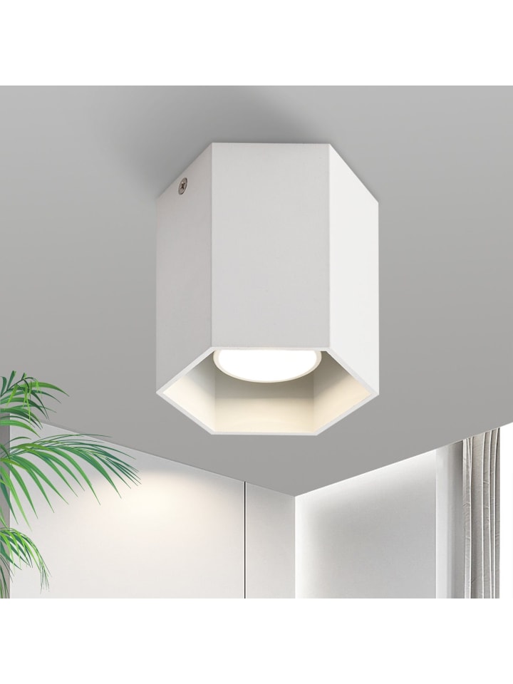Deckenleuchte in Weiß 1-flammige GU10 Modern Deckenspots aus Aluminium