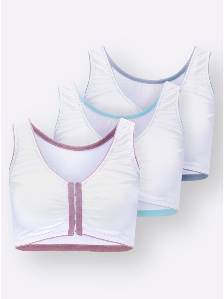 Bustier in 3x weiß