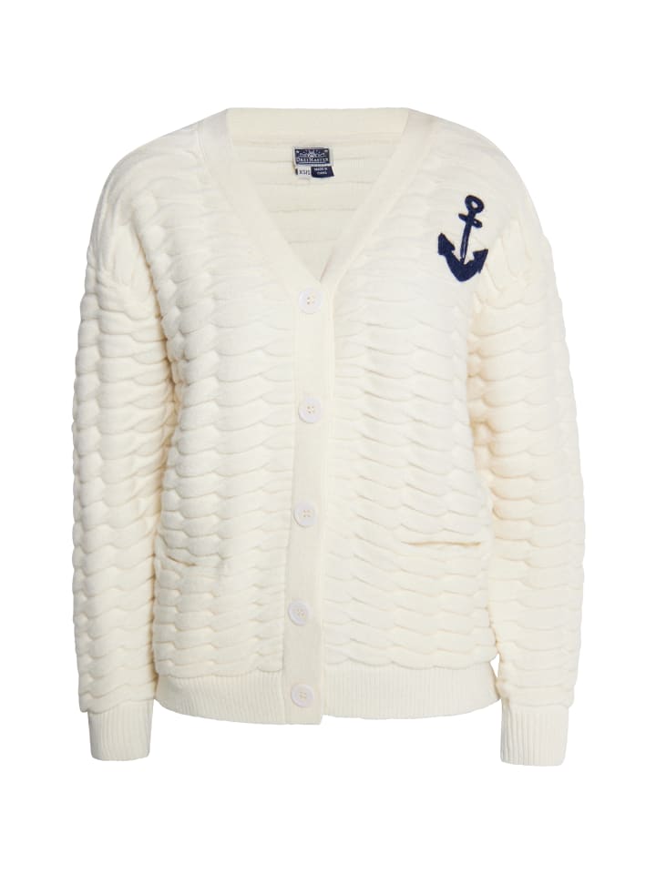 Damen Strickjacke in Wollweiss