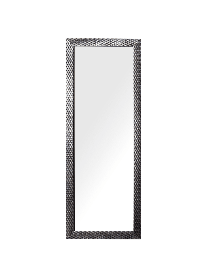 Wandspiegel AJACCIO in Silber/Schwarz - (W) 50 x (H) 130 x (L) 2 cm Horizontal