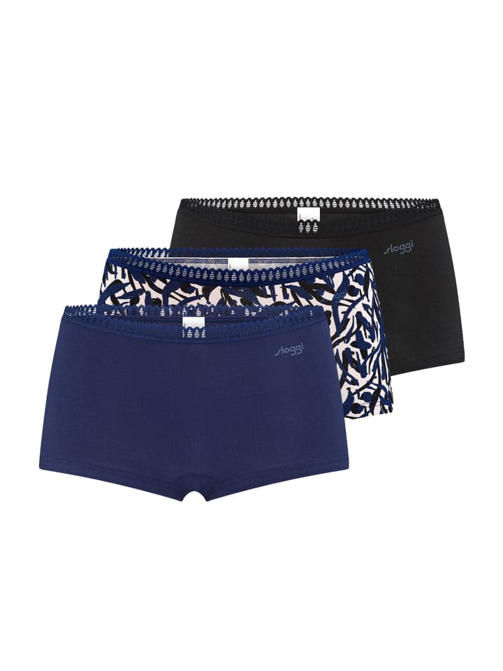 Short Slip GO Crush in Schwarz / Blau