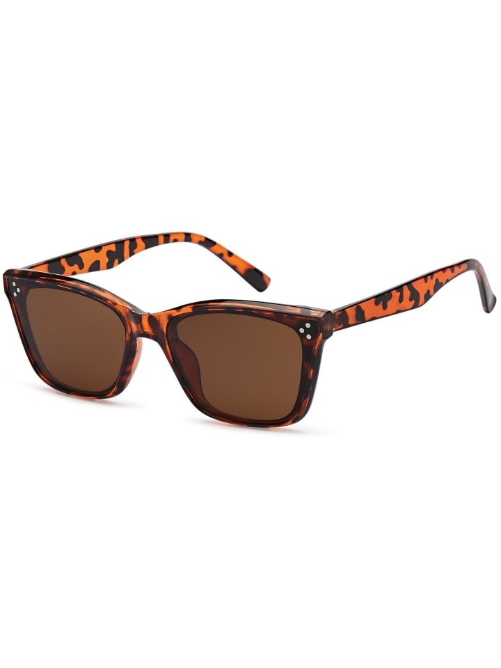 Nerd Sonnenbrille in Braun Demi / Braun Getönt