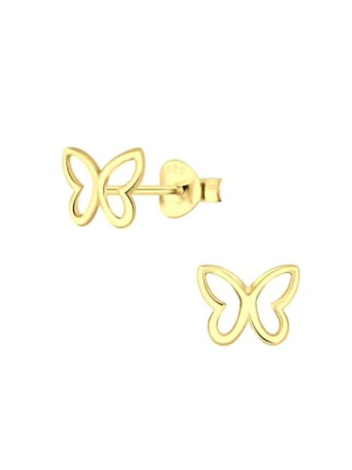 Ohrringe - Ohrstecker SCHMETTERLING in Gold aus 925 Silber - 2-tlg.