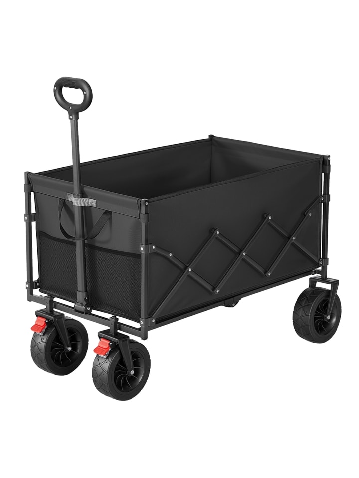 Handwagen Sandy in Tintenschwarz - (B)55 x (H)98 x (T)91 cm