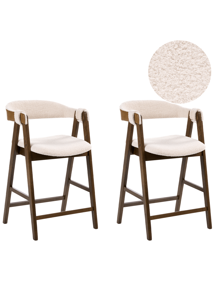 2er-Set Barhocker DAY in Beige/Braun