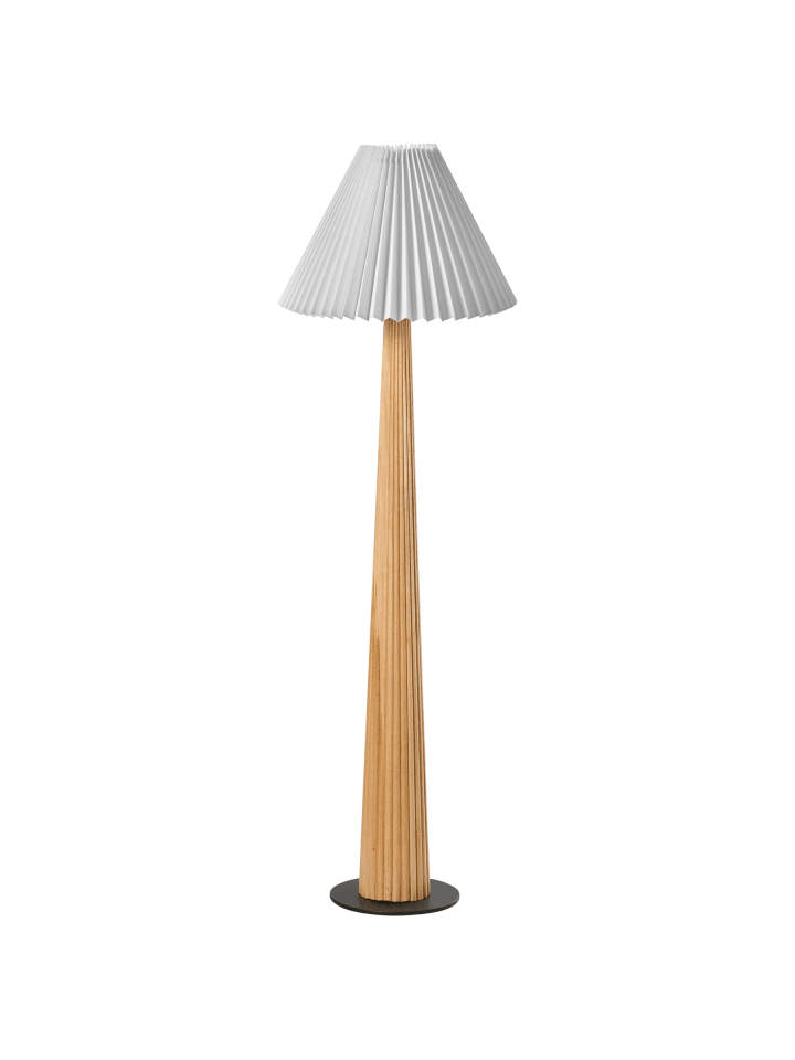 Stehleuchte ALIGIDE in Naturfarben/Weiß - (W) 33 x (H) 105 x (L) 33 cm