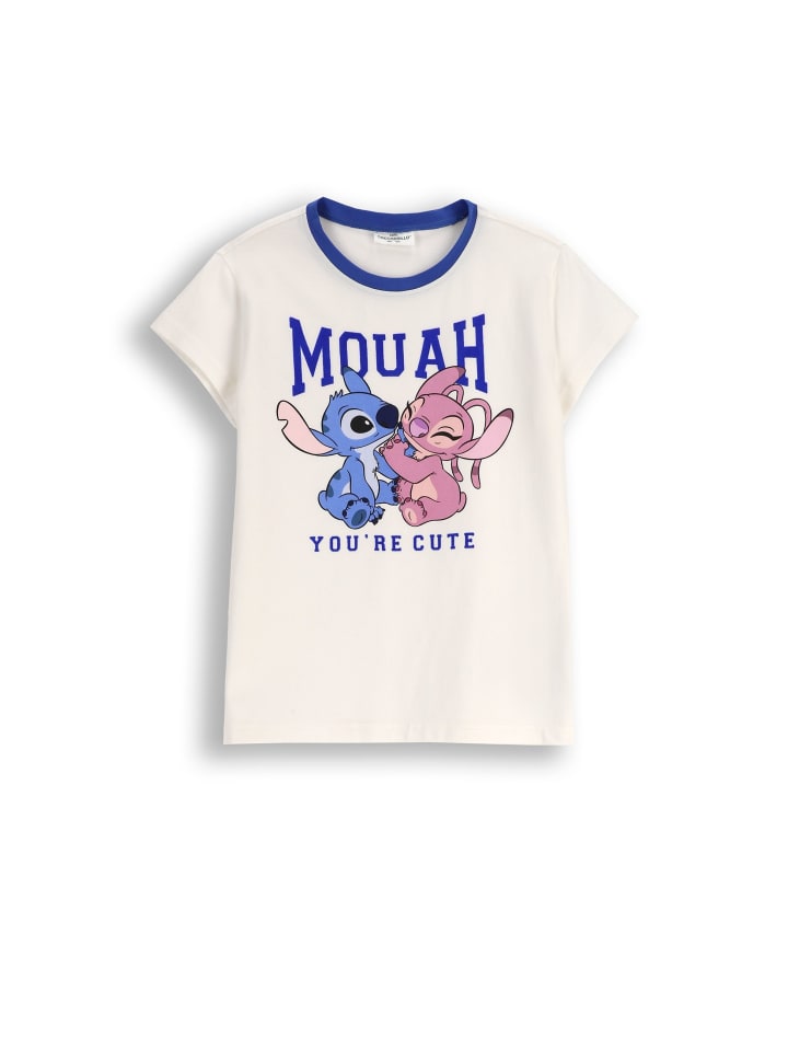 T-Shirt mit kurzen Ärmeln in ecru