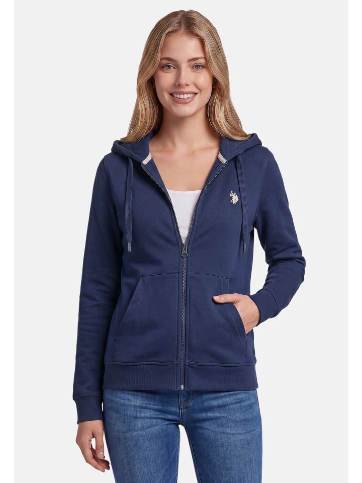 Jacke U.S. POLO ASSN. Damen Sweatjacke P019 in Navy