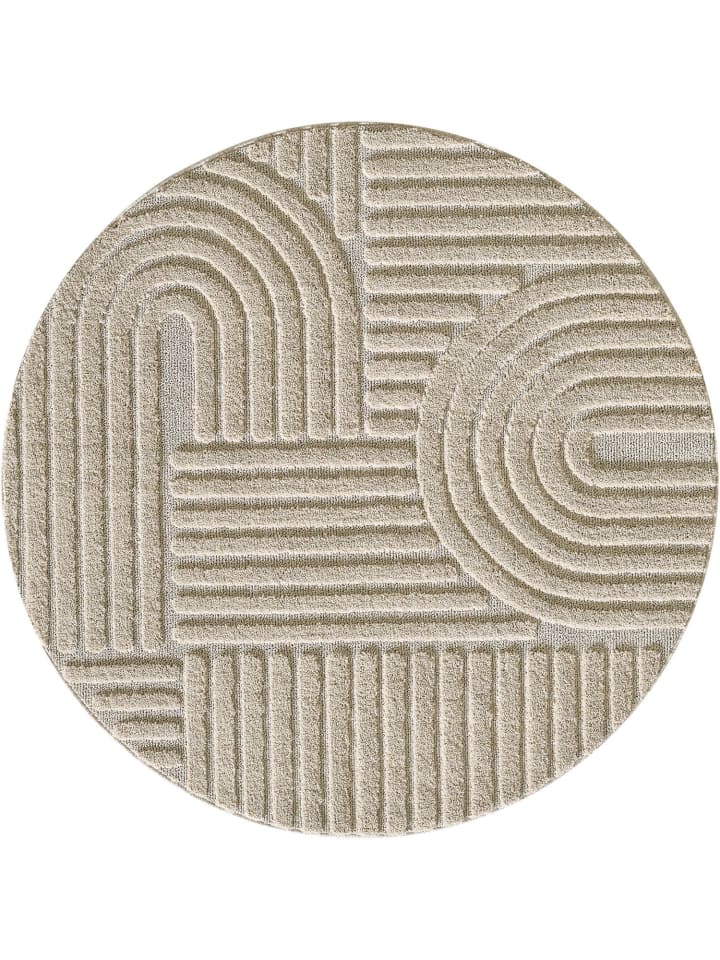 Kurzflor Teppich Art 1121 in Beige