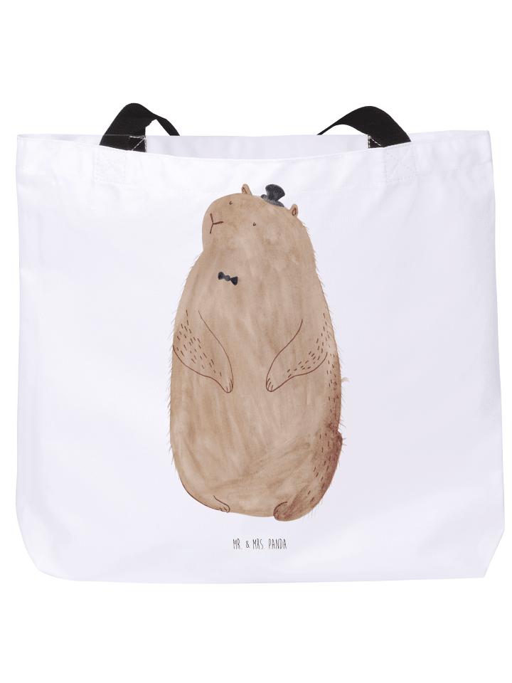 Tasche Murmeltier ohne Spruch in Weiß