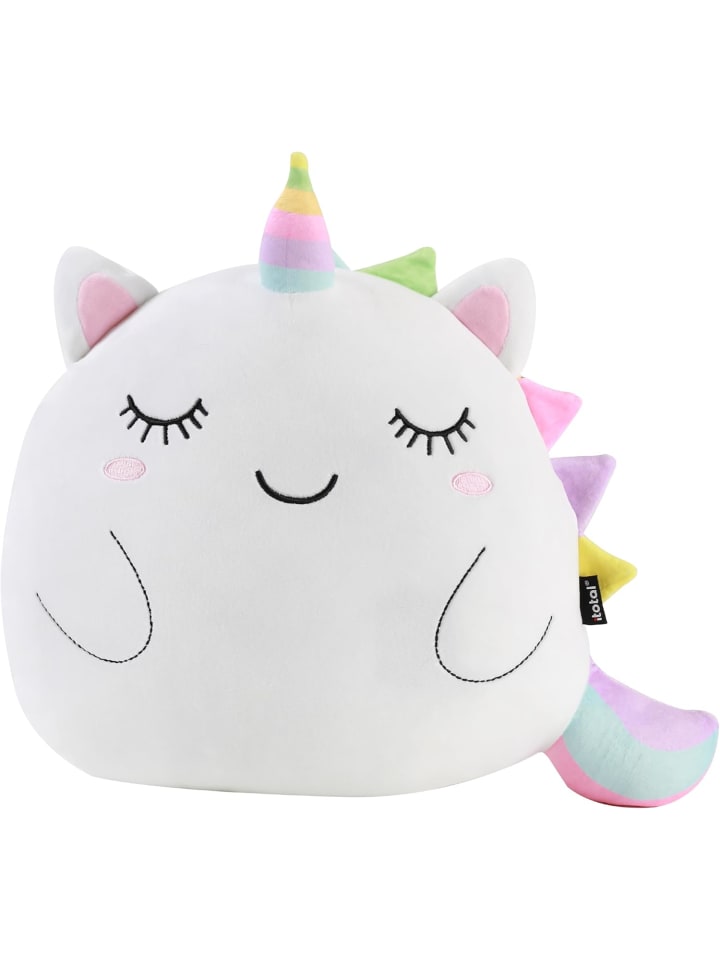 Dekokissen Flauschiges Stoffkissen in Form eines Einhorn