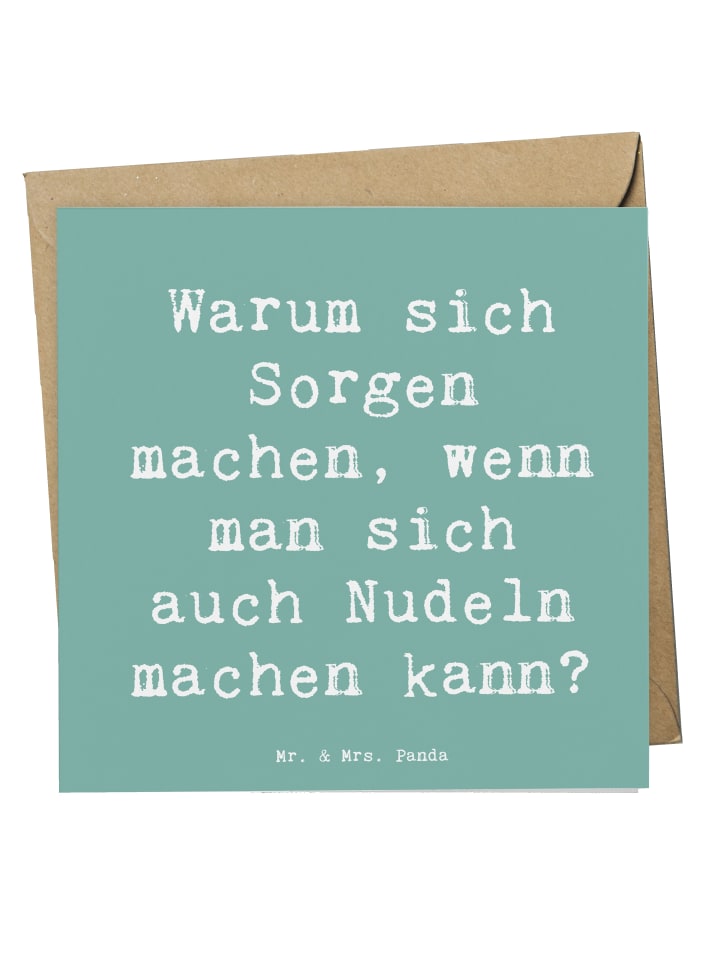 Doppelkarte Spruch Gelassenheit in Krisen mit S... in Meeresbrise