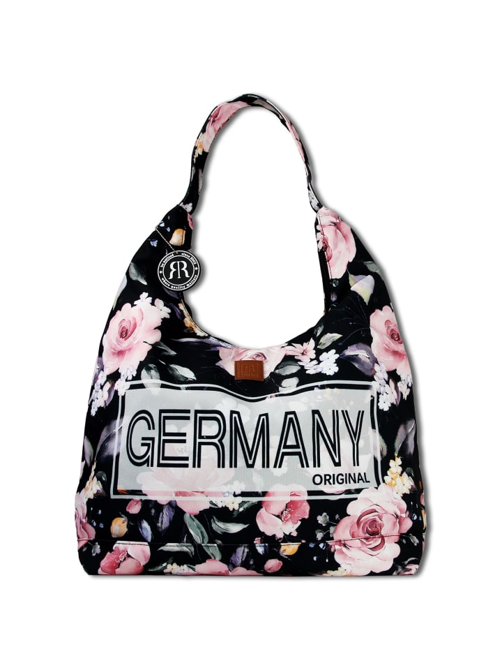 Robin Ruth Schultertasche schwarz, rosa ca. 46cm