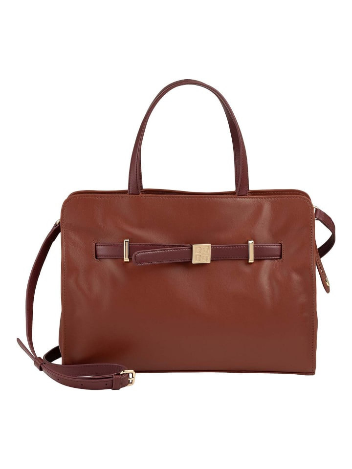 Umhängetasche Leder 32 cm ziegelrot