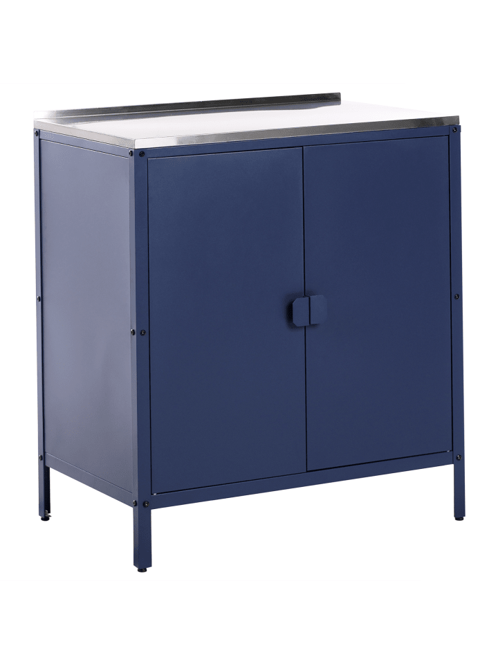 Gartenküche VILAMA in Blau/Silber - (W) 80 x (H) 90 x (L) 50 cm