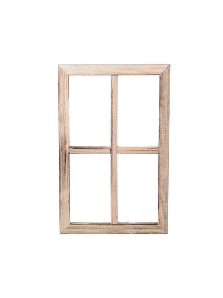 Holzfenster Dekoration Altholz in Grau