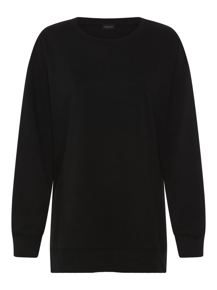 Longsweatshirt in schwarz