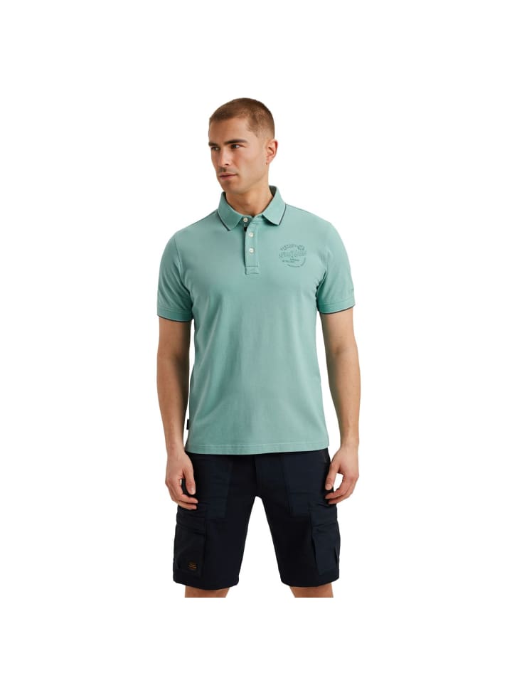Poloshirt SHORT SLEEVEe POLO STRETCH PIQUE in Blau