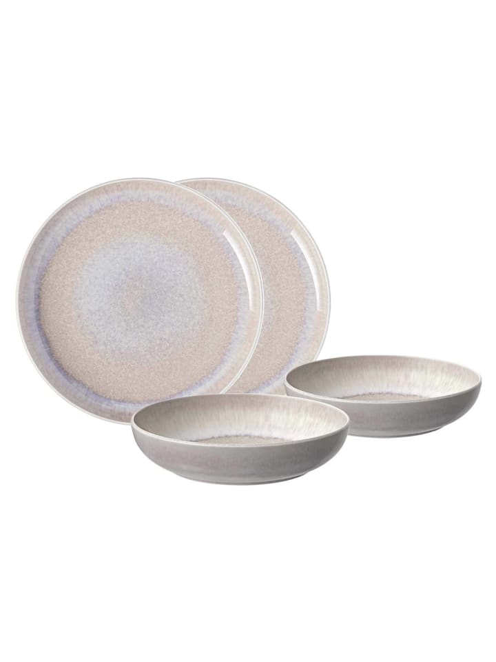 4-tlg. Tafel-Set Perlemor Sand in Beige