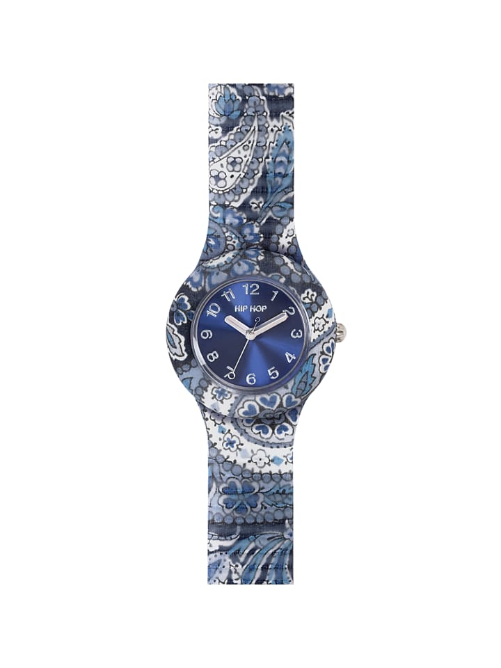 Analoguhr paisley blau