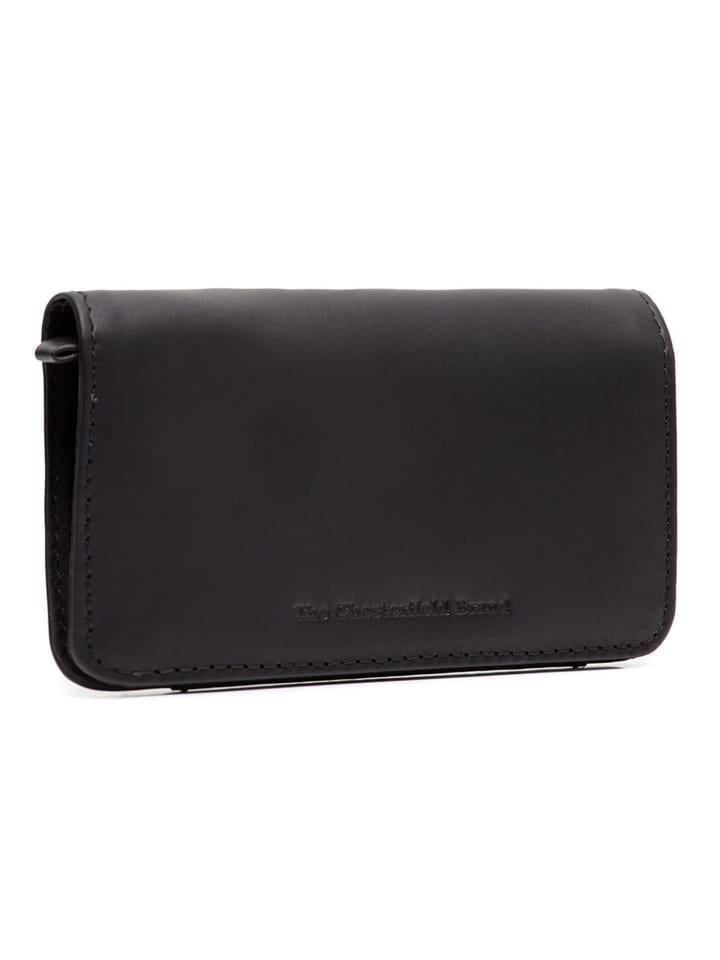Maplewood Brillenetui Leder 3 cm black