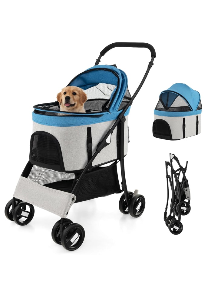 3 in 1 Hundewagen in Blau