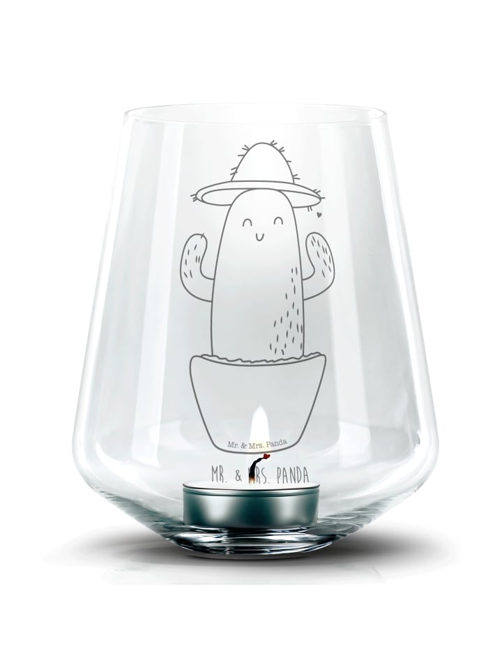 Kerzenständer Kaktus Hut ohne Spruch in Transparent