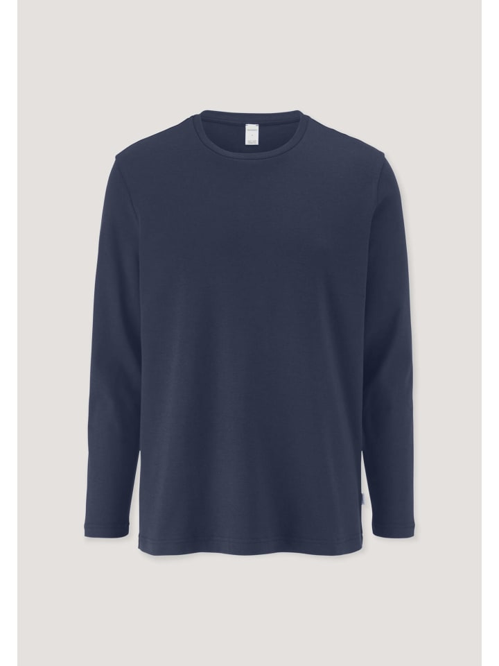 Hessnatur Schlafshirt PURE COTTON aus reiner Bio-Baumwolle in mitternachtsblau