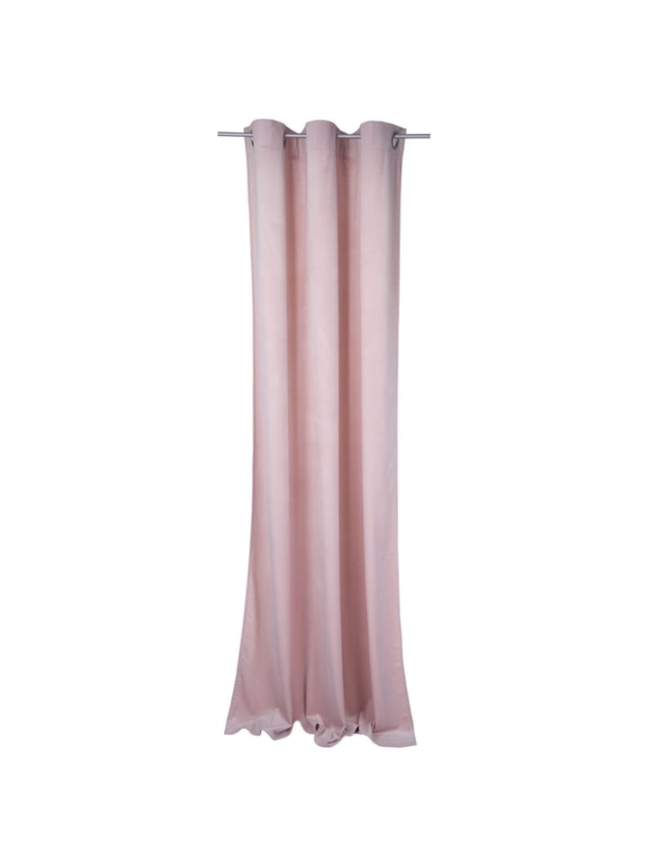Blickdichter Ösenvorhang French Velvet in Rosè
