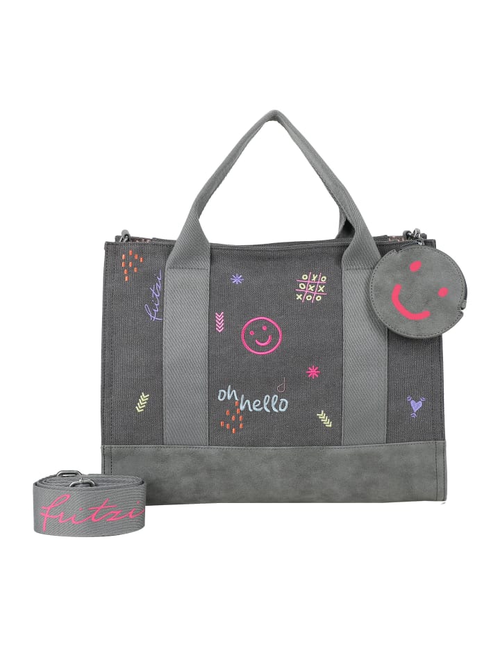 Shopper Tote Bag Limited Embro Fun in Anthra