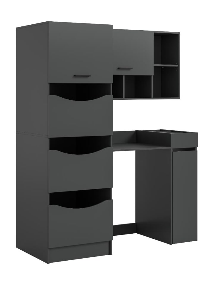 Waschmaschinenschrank Free (4-teilig) Anthrazit 126 x 68 cm
