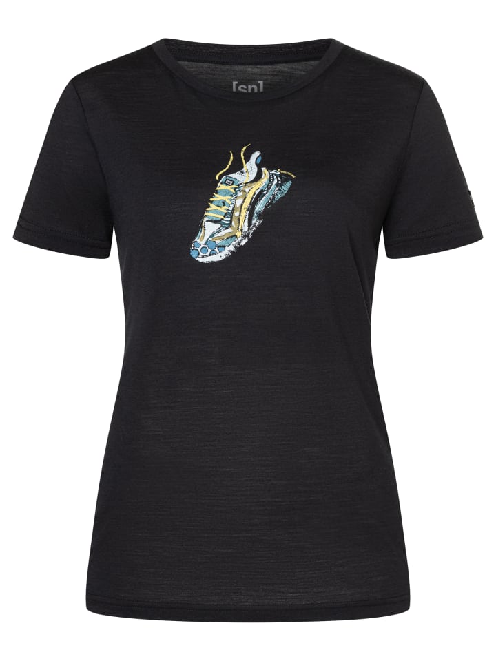 W FLASHY SNEAKER TEE in schwarz