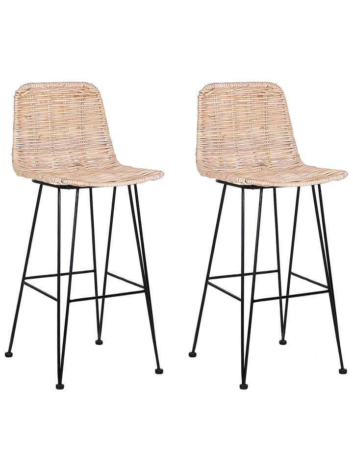 2er-Set Barhocker CASSITA in Braun/Schwarz