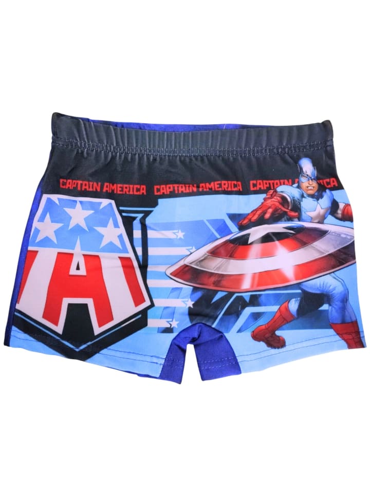 Badehose Avengers Captain America in Blau