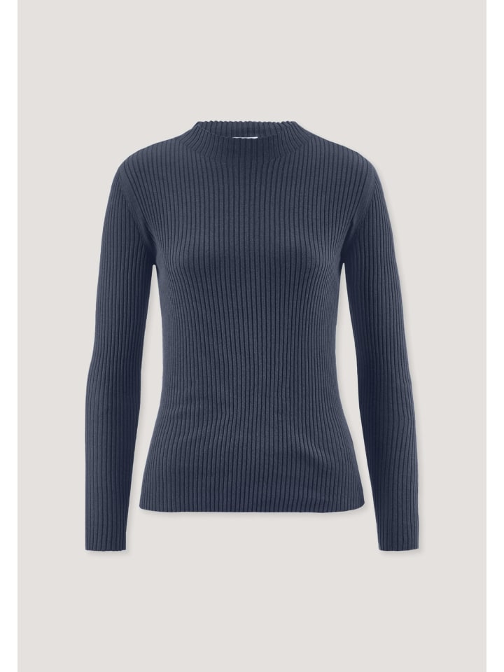 Strick Pullover in graphitblau