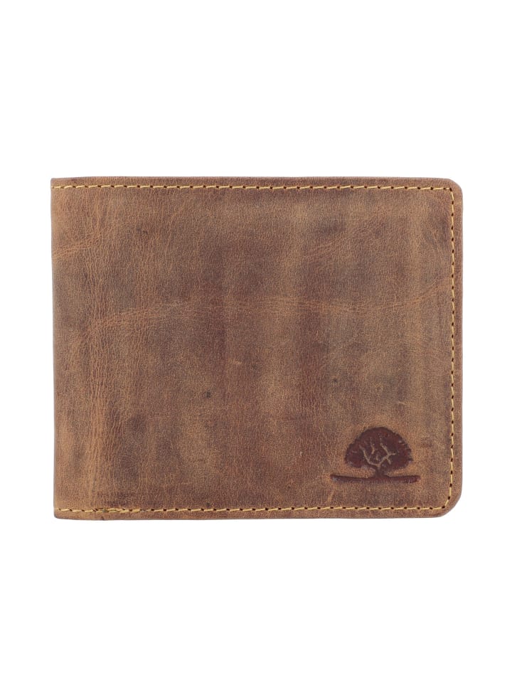 Geldbörse Leder 11 cm braun