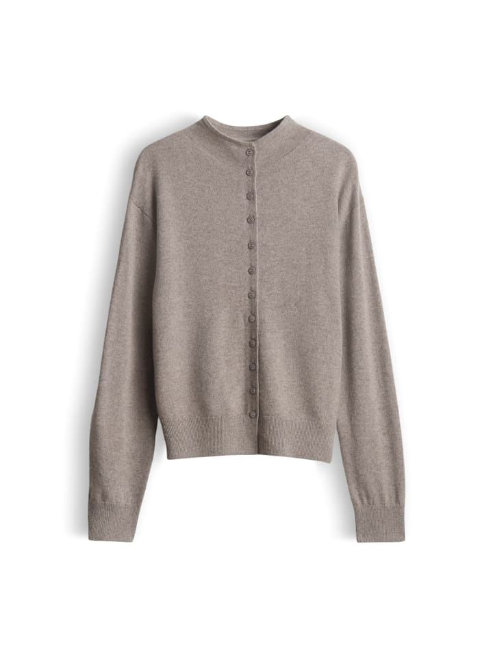 TENALI Strickjacke in Taupewood Melange Light